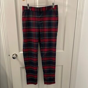 Banana Republic Factory Red and Black Ankle Cropped Pants